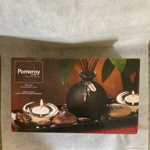 NIB Nero Fragrance Tray with Black and Silver Accents